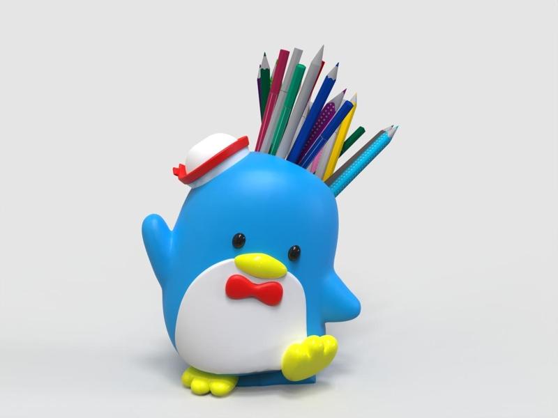 Tuxedo Sam Pencil Holder Stl