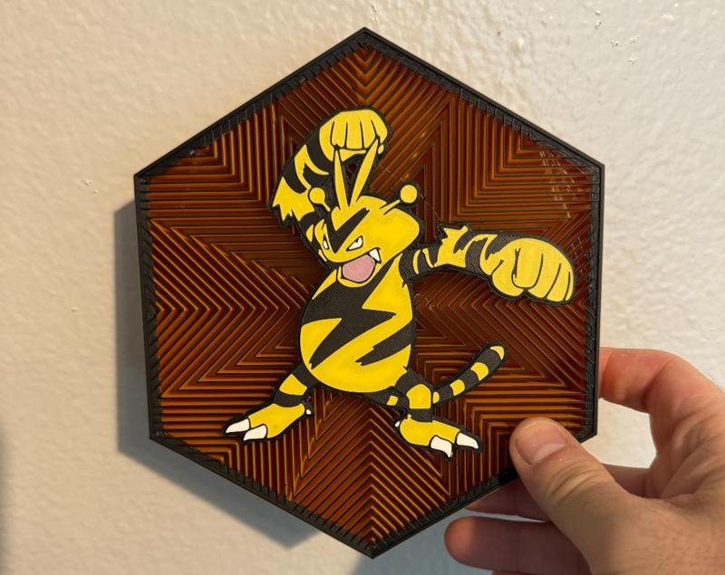 #125 Electabuzz Hex Wall Art
