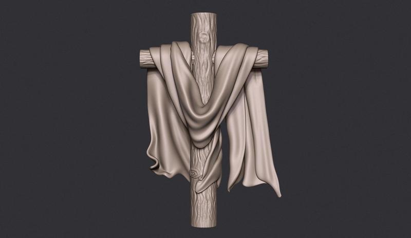 Wooden Cross 3D model