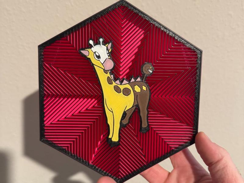 #203 Girafarig Hex Wall Art