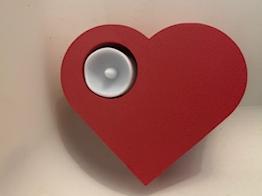 Heart shaped battery candle holder