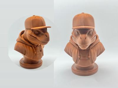 T-Rex Bust & Streetwear + Stand