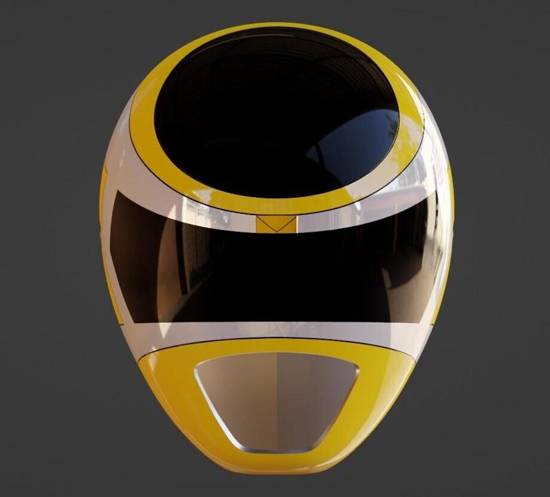 Power Rangers In Space Yellow Ranger Helmet 3D print model