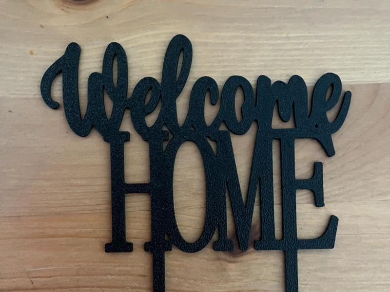 welcome home cake topper