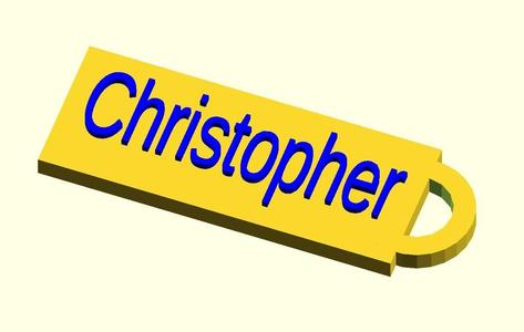 Customized Simple Name Fob