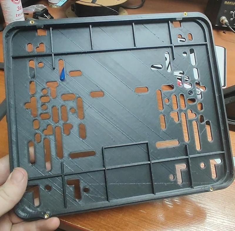 Motorcycle license plate (Kazakhstan standard 240×202 mm)