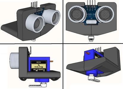 Ultrasonic Sensor Arduino Microservo mount