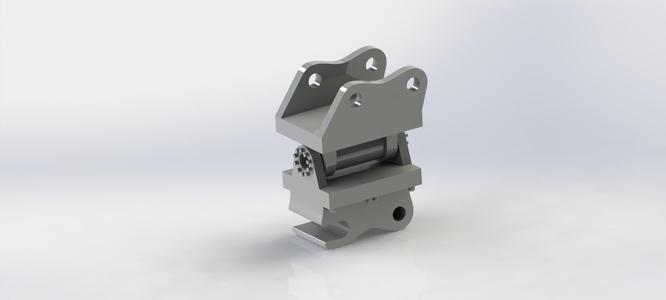 Komatsu PC210 twist/swing attachment plate