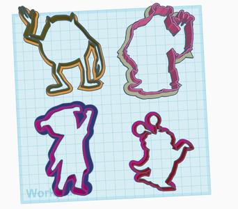 monsters inc COOKIE/PLAYDOUGH CUTTER'S