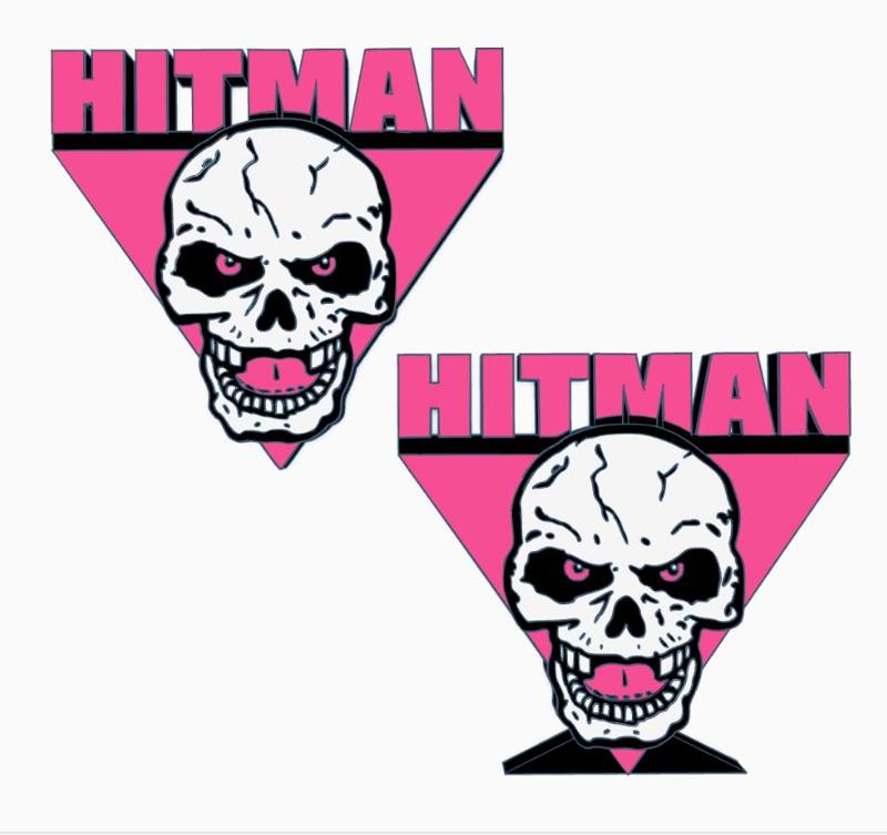 2x BRET HITMAN HART (WWE) V2 Logo Display by MANIACMANCAVE3D