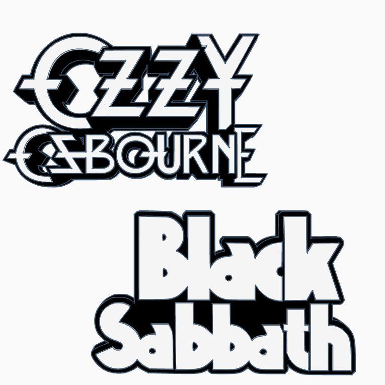 OZZY OSBOURNE & BLACK SABBATH Logo Display by MANIACMANCAVE3D