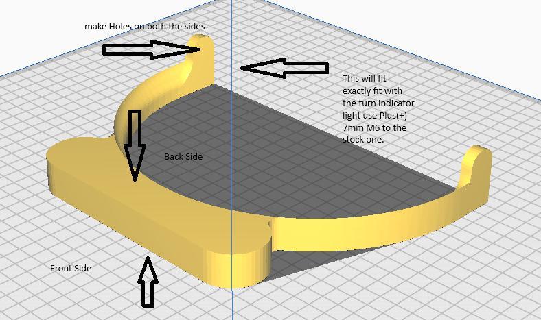 Ducati Scrambler Front Number Plate Holder.