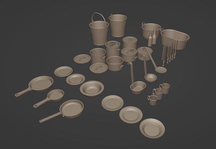 DIORAMA - Cooking ware - 1/35