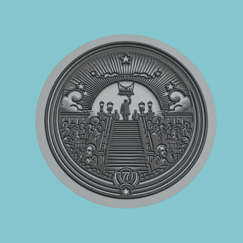 Up Movie Medallion  Up 3d  Model Stl Obj
