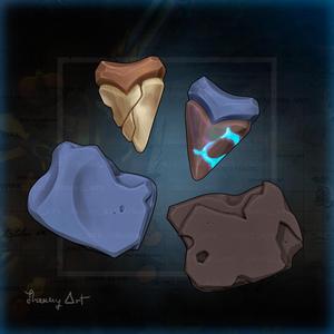 🌊HUNTERS CALL MEGALODON SCALES AND TEETH SEA OF THIEVES 🌊