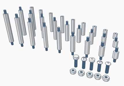 M3 Hexagonal Threaded Spacers (Standoffs) 10/15/20/25/30/35/40/45/50 mm