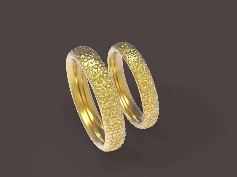 Dragon comfort wedding rings