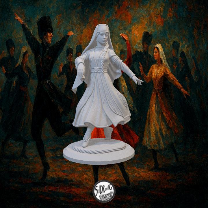 Caucasian Dance Maiden – SoliDRawinGs SG034