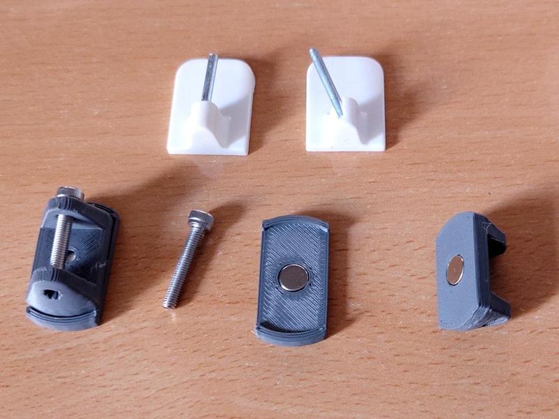 magnetic net curtain rod holder