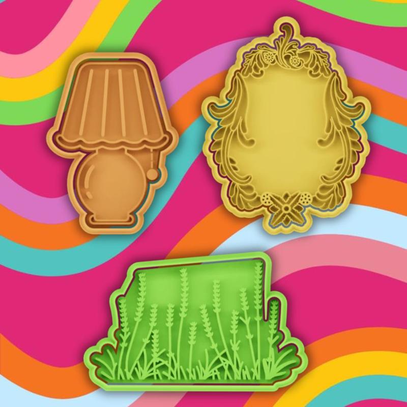 COOKIE CUTTER antique mirror lamp decoration set of 3