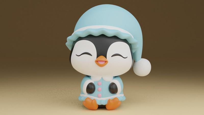 Cute penguin figure