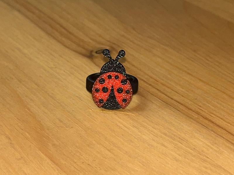 kids size ladybird ring