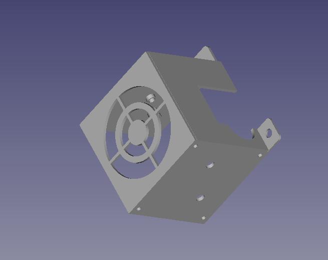 Default Tronxy YX 2 Pro Head Cooler Fan Cover