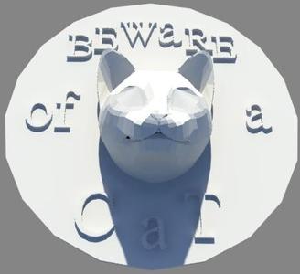 Beware of a Cat "door sign"