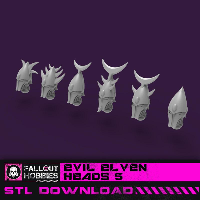 Evil Elven Heads 5