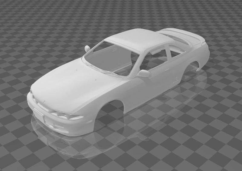 Nissan Silvia S14 1994 Shell Body – Divided Parts for Easy Printing