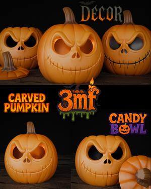 Jack Skellington Pumpkin – Halloween Decor & Candy Bowl