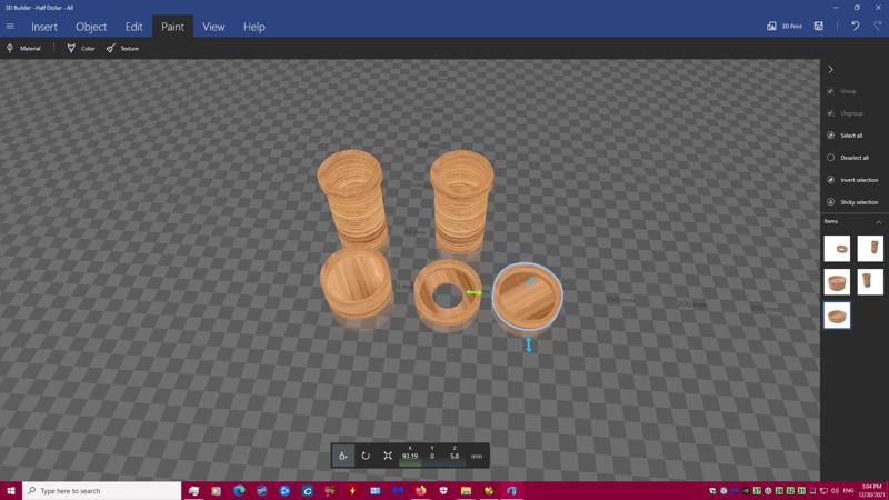 U.S. Half Dollar Tube (coin holder)