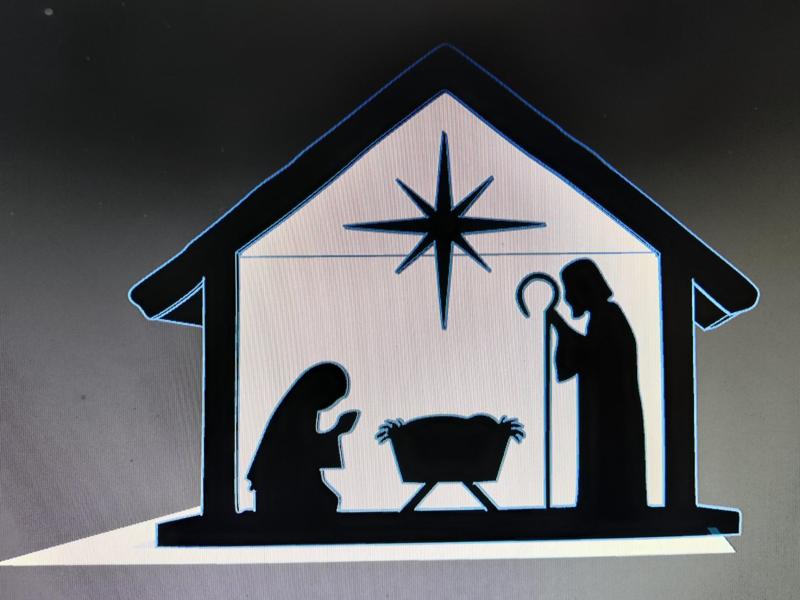 Nativity scene lightbox
