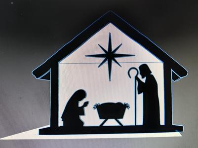 Nativity scene lightbox