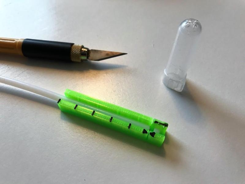 PTFE tube cutting jig