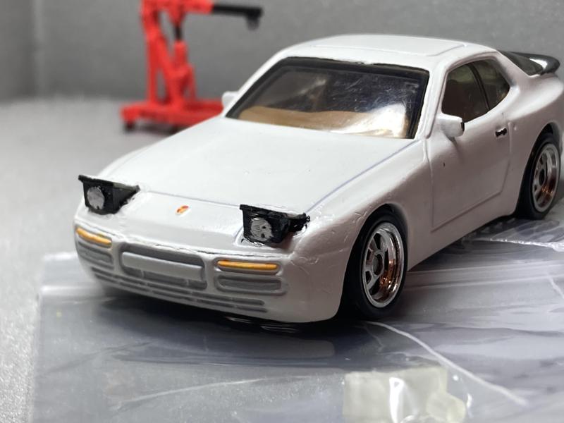 1:64 scale popup headlights for hot wheels porsche 944, can light up