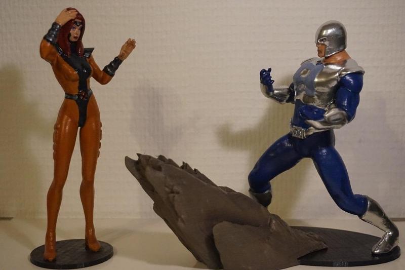 X-men Diorama: Jean (Phoenix) vs Avalanche