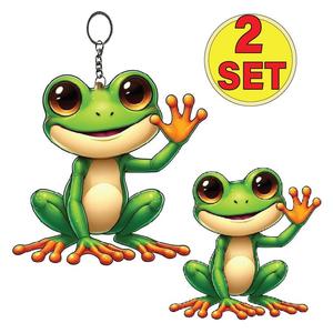 Hi pose cute frog (2 item) keychain and chibi frog toy 3d STL file