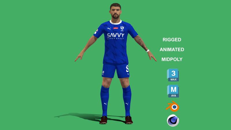 3D Rigged Ruben Neves Al-Hilal 2024
