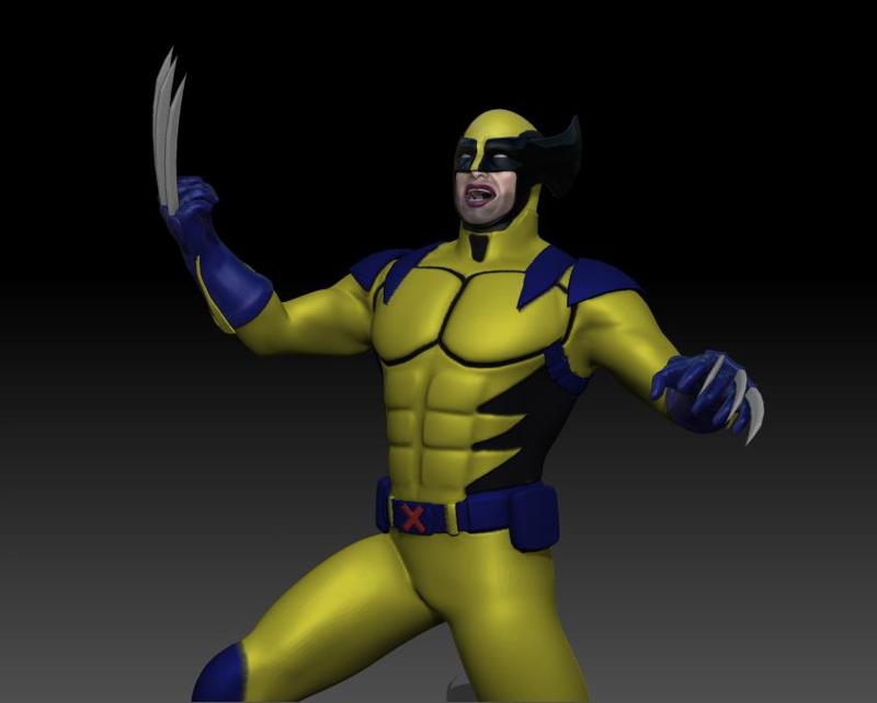Wolverine Statue Bust STL