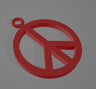 Keychain peace symbol
