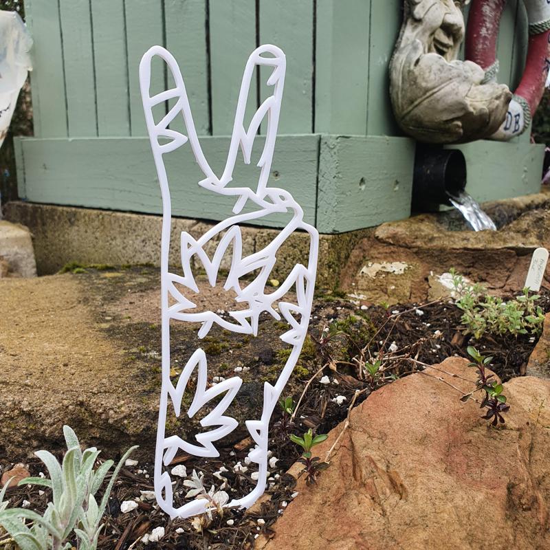 CannaBliss Two Fingers Novelty Garden Trellis