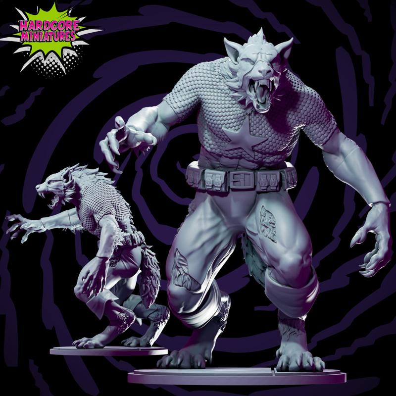 MARVEL CRISIS PROTOCOL CAPTAIN WEREWOLF PRESUPPORTED INCLUDED