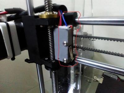 X end stop holder
