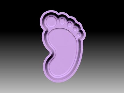LEFT BABY FOOT BATH BOMB MOLD