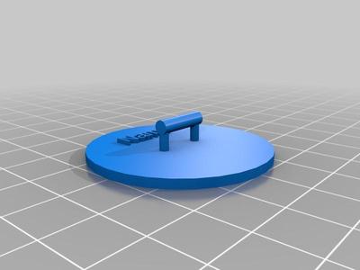 Playmobil simple round shield name customization