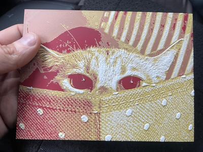 Fearful cat hueforge