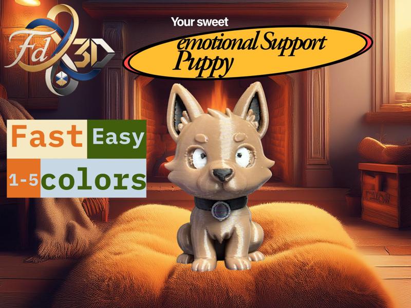 Sweet emotional Support Puppy 1-5 Colors