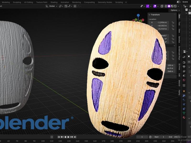 No face (kaonashi)  Mask Ghibli Studios inspired