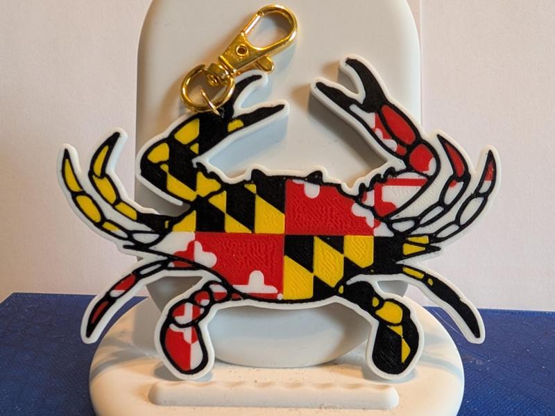 Maryland-themed crab keychain